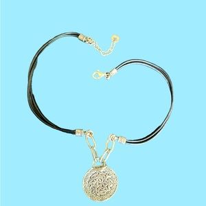 Silpada silver and rope necklace